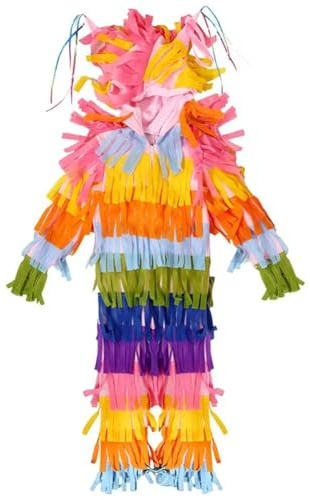 Dinntty Barn Pinata cosplay kostym unisex halloween kostym papper pinata fin utklädnad kostym färgglad pinata overall för fest