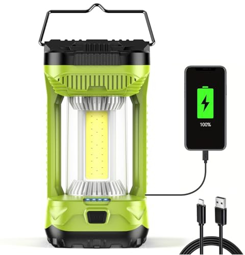 AlpsWolf Camping Lantern Rechargeable, 4000LM LED Lanterns for Power Outages, 4600mAh Super Bright Portabl Lantern & Lights for Emergency, Hurricane, Camping