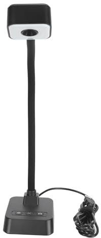 Blaihild 2K HD USB-dokumentkamera, 8MP Autofokusvisualiserare med Dubbel Mikrofon, 3-nivåers LED-ljus, Bildinvertering, Hopfällbar, för Distansundervisning, Onlinelektioner, Zoom, Meet,
