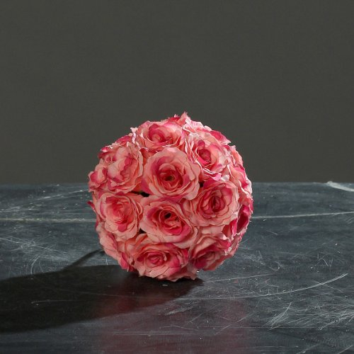 Sfera per rose, fiori artificiali, sfera decorativa, diametro 12 cm, rosa