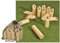 Finn Kubb Wurfspiel Holzspielzeug 12 Spielhölzer 1 Wurfholz 3-6 Personen