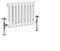 Warmehaus - Traditional Cast Iron Style White Double Column Horizontal Radiator 300 x 425mm - Perfect for Bathrooms, Kitchen, Living Room