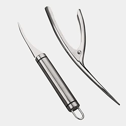 Éplucheur De Crevettes, Shrimp Peeling,2 Outils D'épluchage De Crevettes, Outil D'épluchage De Crevettes, Passe Au Lave-vaisselle, Facile à Nettoyer (argent)