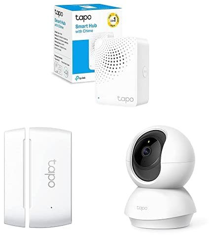 TP-Link Tapo T110 Kontaktsensor mit Smart Hub C200 360° WLAN Überwachungskamera