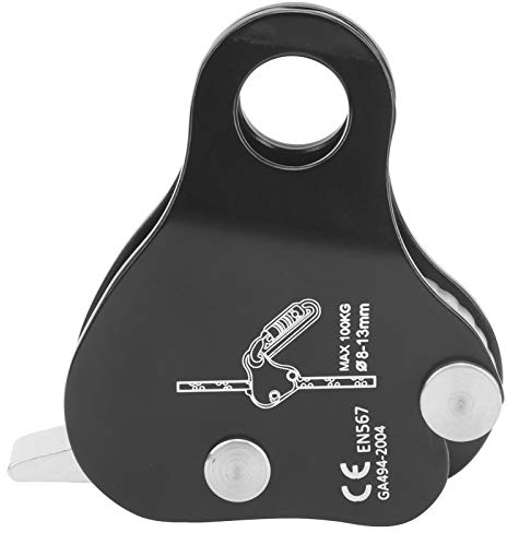 100KG Kletterseil Greifer, Klettern Seil Schutz Ausrüstung Anti Fall Wandern Höhlenforschung Klettern Seil Greifer Stop Abseilgerät SelfBraking Klemme Gerät Greifer Anzug für 8-13mm/0.3-0.5in Seil