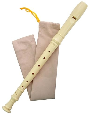 skola blockflöjt 8-håls Sopranblockflöjt/flöjtstudent Professionell Universalblockflöjt För Nybörjare (Color : White)