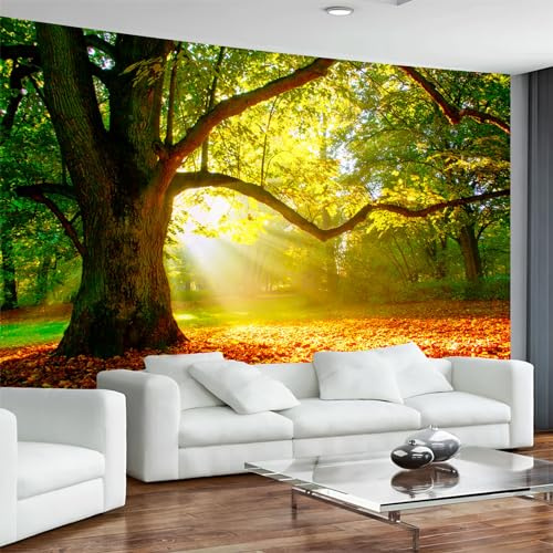 Arsey Arazzo da parete con albero, decorazione da parete, per soggiorno, camera da letto, verde, extra grande, 300 x 180 cm