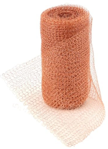 QWORK® Copper Mesh Slug and Snail Control,5Inches X 20 Feet, Pure Copper Mesh Roll for Indoors&Outdoor, Garden