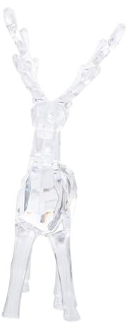 HONITANO Acryl-mietelkfigur Weihnachtsdeko Elegante Tischstatue Für Festliche Anlässe Transparenter Elch Als -hängedekoration Für Feiertage Und Feste