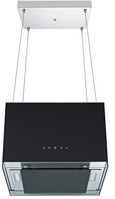 Dunstabzugshaube Inselhaube 50 cm freihängend Designhaube Schwarz Touch Respekta