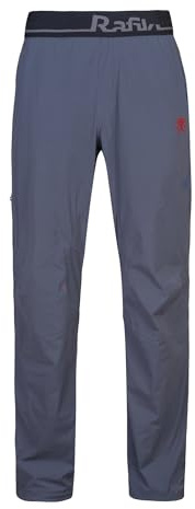 Rafiki Drive - Pantalones de escalada para hombre, resistentes y cómodos, para escalada y boulder, transpirables y elásticos, azul, XS