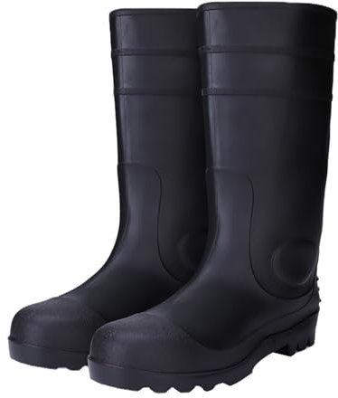 Botas de lluvia para hombre y mujer, botas térmicas para establo y sauce, botas de establo impermeables de media altura y alta, zapatillas térmicas de equitación, unisex, botas largas de goma