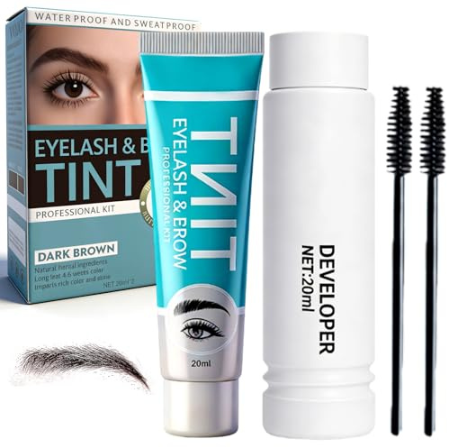 Kit de Tinte de Cejas, Laminación de Ceja y Set Tintado, Tinte para Cejas, Tinte Para Ceja que Efecto Estándar Natural, Fácil De Usar Para Salones y Principiantes, Duradero, Belleza,Negro