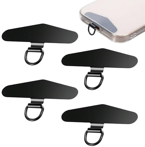 Apausvcm 4 st metalltelefon band flik metall telefon lapp mobiltelefoner snodd lapp universal mobiltelefon snodd pad telefoner rem ersättningsdel för full phon fodral smartphone säkerhet bitring