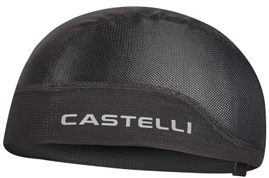 CASTELLI Unisex Summer Skull Cap, Helmet Compatible Performance Cycling Hat - Black - OneSize