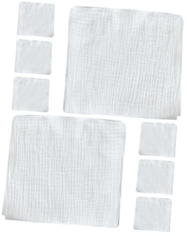 SOIMISS Paños de Algodón para Bebés en Color Claro 43x45 Cm, 8 Piezas Reutilizables para Eructar y Pañales de Tela, Doble Capa Lavable para Recién Nacido, Suaves y Absorbentes, Higiene