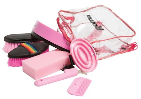 Roma backpack, 7 pieces toiletries, pink
