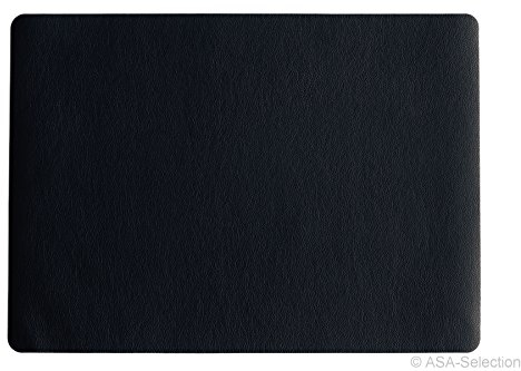 ASA 7805420 Tischset Lederoptik, Kunstleder, Schwarz, 46 x 33 cm