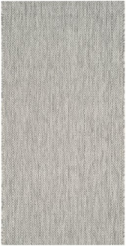 SAFAVIEH Tappeto Contemporaneo per Soggiorno, Sala da pranzo, Camera da letto - Courtyard Collection, A Pelo Corto, Grigio e Grigio, 79 X 152 cm