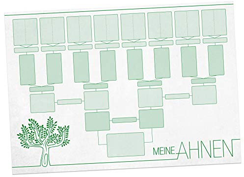 itenga Ahnentafel Meine Ahnen 5 Generationen, 250 g/m² Papier (DIN A2 (gerollt geliefert))
