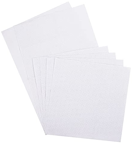 HANDI STITCH Kreuzstich Stoff (6er Set) – Zwei 30 x 45 cm & Vier 30 x 30 cm - Aida Stoff zum Sticken – 14 Count Weißer Punch Needle Stoff für Nadelarbeiten & Maschinenstickerei