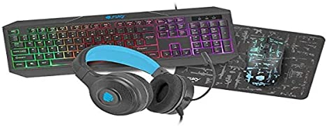 Fury ThunderStreak 3.0 Combo Gaming Tastatur + Maus + Kopfhörer + Matte Spanische Version