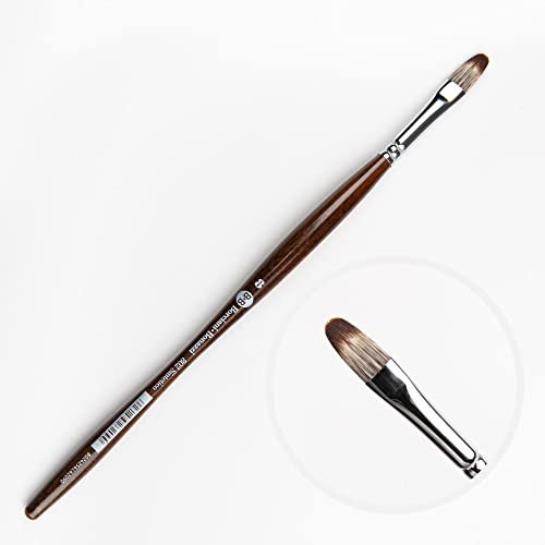 BORCIANI BONAZZI Pennello in Mangusta Sintetica n 8 Punta a Lingua di Gatto - Manico ergonomico