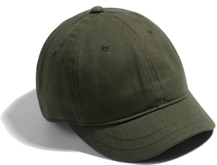 Zegoo Short Bill Brim Baseball Cap Retro Dad Cap Trucker Style Hat Cap ArmyGreen