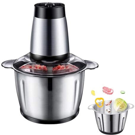 Máquina para picar carne,Picadora de carne para el hogar,Picadora de carne automática con gran capacidad | Aparatos de molienda de verduras de cocina de alta resistencia para ajo, chiles,