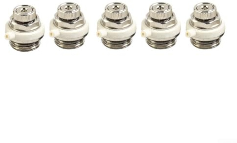 Oniissy 1/2/3/5pcs 1/2 For BSP Automatic Air Vent Auto Cut-off Self Bleeding Radiator Valve,For Energy Efficient Heating,Automatic Bleed Valve for Radiators, Automatic Bleed Valve for Heating(5pcs)