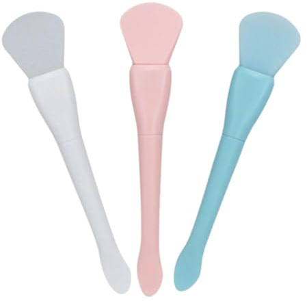 3 pezzi Spazzola della maschera del cucchiaio della coda di pesce Spazzola della cura di pelle Applicatore per la maschera facciale dell'argilla maschera di modellatura di DIY (blu, rosa, bianco)