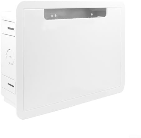 Caja de medios empotrada de TV de 9 pulgadas, kit de gestión de cables de montaje en pared, caja de salida de recinto de red para sistema de entretenimiento en casa