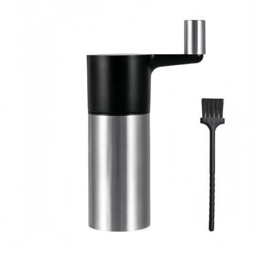 Ymoryiyi Moulin à noix de muscade et râpe à muscade avec rangement, en acier inoxydable, manuel, râpe à muscade avec poignée allongée et petite brosse