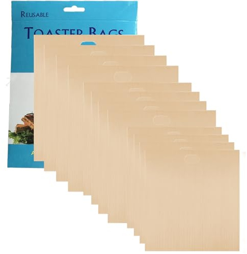 12 Pack Toaster Bags Nonstick Reusable Easy to Clean for Grilled Cheese Sandwiches Toast Bread Snacks (12)
