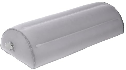 Almohada hinchable de media luna para piernas, rodillas y espalda, cojín de apoyo ligero para dormir y viajar, funda de fibra de leche suave y poliuretano termoplástico, soporte lumbar, rodilla y