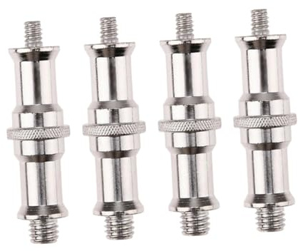 Genérico Adaptador de Rosca 1/4 a 3/8 de Hierro Resistente Paquete de 4 Piezas para Soporte de Flash Trípodes y Accesorios Fotográficos Compatible Zapata de Flash Uso Profesional y