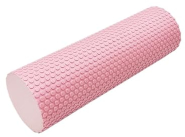 Rouleau de massage en mousse EVA haute densité de 30 cm de long pour pilates, thérapie musculaire, soulagement des douleurs dorsales (rose)