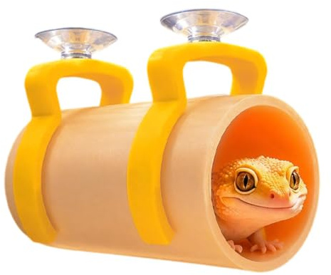 Gecko Tank Tunnel Ihåligt Terrarium Gömställe Med Sugkoppar För Montering | 3D-printat Gömställe för Reptiler för Räkor Reptiler Lägenhet Kontor Lantställe Vardagsrum Garage Källare