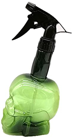 Bottiglia spray per parrucchieri Bottiglie per attrezzi per spruzzare Bottiglie per la conservazione di modelli di teschi Nebulizzatori per acqua nebulizzata Accessorio per acconciature, Verde