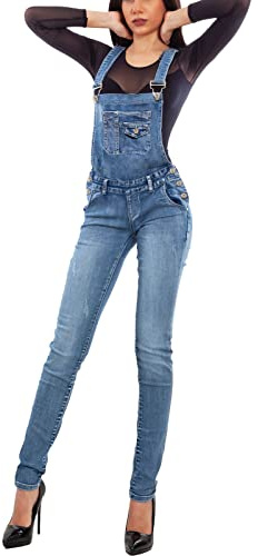 Toocool Combinaison en jean pour femme Jumpsuit Pantalon XM-987, XL