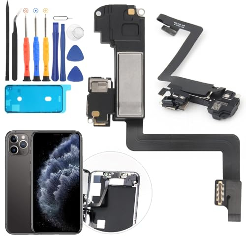 RongZy Earpiece Compatible with iPhone 11 Pro Handset Ear Speaker Repair Part with Tools