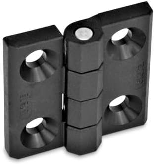 Ganter Normelemente GN 237.1-30-30-A Scharnier Kunststoff, schwarz, 30x30mm