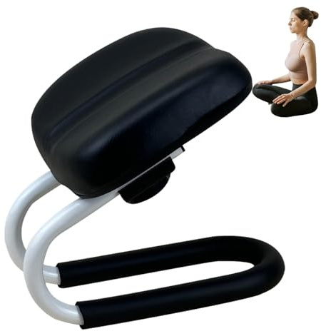 Meditationspall – ergonomisk knästol | Knäskydd med justerbar höjd för att be med svampkudde | bänksits meditationstillbehör | halkfri benhylsa bärbar stol för