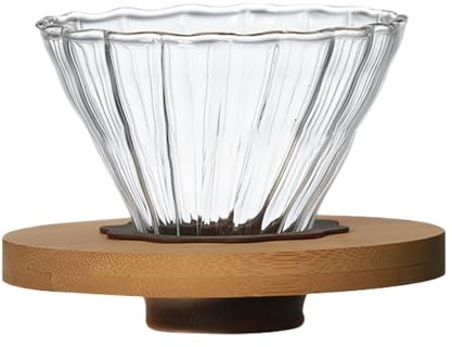 Manuale Brew Funnel – Coppa filtro trasparente per bevande speciali | Elegante struttura con leggero, Smooth per caffè espresso, Cappuccino Crafting and Kitchen Presentation