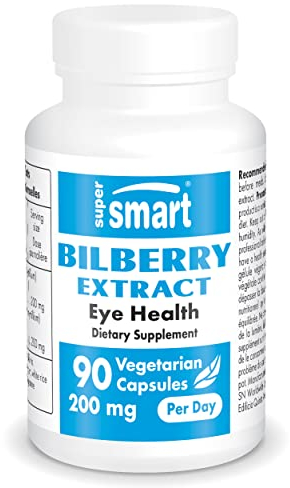 Bilberry Extract - Estratto di Mirtillo - Salute degli occhi - Standardizzato al 25% di Antocianosidi - Contribuisce alla salute vascolare - Antiossidante - Vegano - Senza glutine - SuperSmart