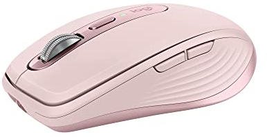 Logitech MX Anywhere 3S Compact Kabellose Maus, Fast Scrolling, 8K DPI Any-Surface Tracking, Quiet Clicks, Programmierbare Tasten, USB C, Bluetooth, Windows PC, Linux, Chrome, Mac - Rosa