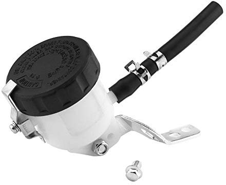 Motorcycle Brake Reservoir, Brake Master Cylinder Oil Reservoir Fluid Bottle w/Bracket for SV650 03-09 SV100S 03-07.-for sv650 front brake reservoir 06 sv650 clutch cam for r1 200