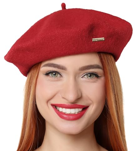 Gajaous Klassische Woll Baskenmützen für Frauen, Damen stilvolle französische Baskenmützen Malerinnen-Hut