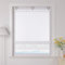 ESLIR Raffrollo Landhausstil Raffgardine ohne Bohren Weiß Gardinen Küche Transparent Bändchenrollo mit Ösen Wohnzimmer Weiß BxH 80x150cm 1 Stück