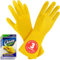 SteadMax 3 Paare Kleine Reinigungshandschuhe, Wiederverwendbare Naturlatex Gummihandschuhe, Wasserdichte Rutschfeste Spülhandschuhe für Küche und Haushalt (L, 3 Paare)